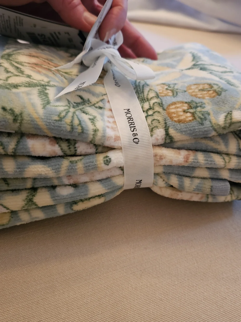 Morris & Co. Blue Floral Hand Towel